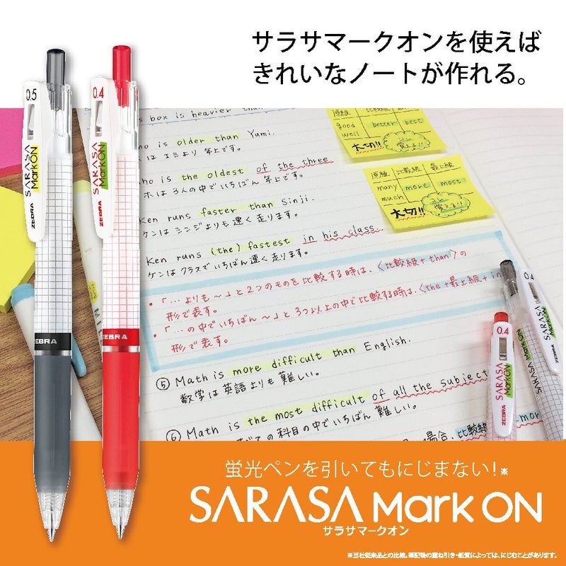 Zebra Pen قلم حبر جل زيبرا سارس ماركون B-JJS77-BL، 0.4، أزرق، 10 قطع - Image 2